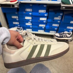adidas Samba OG Casual Sneakers in Beige and Olive (unisex)